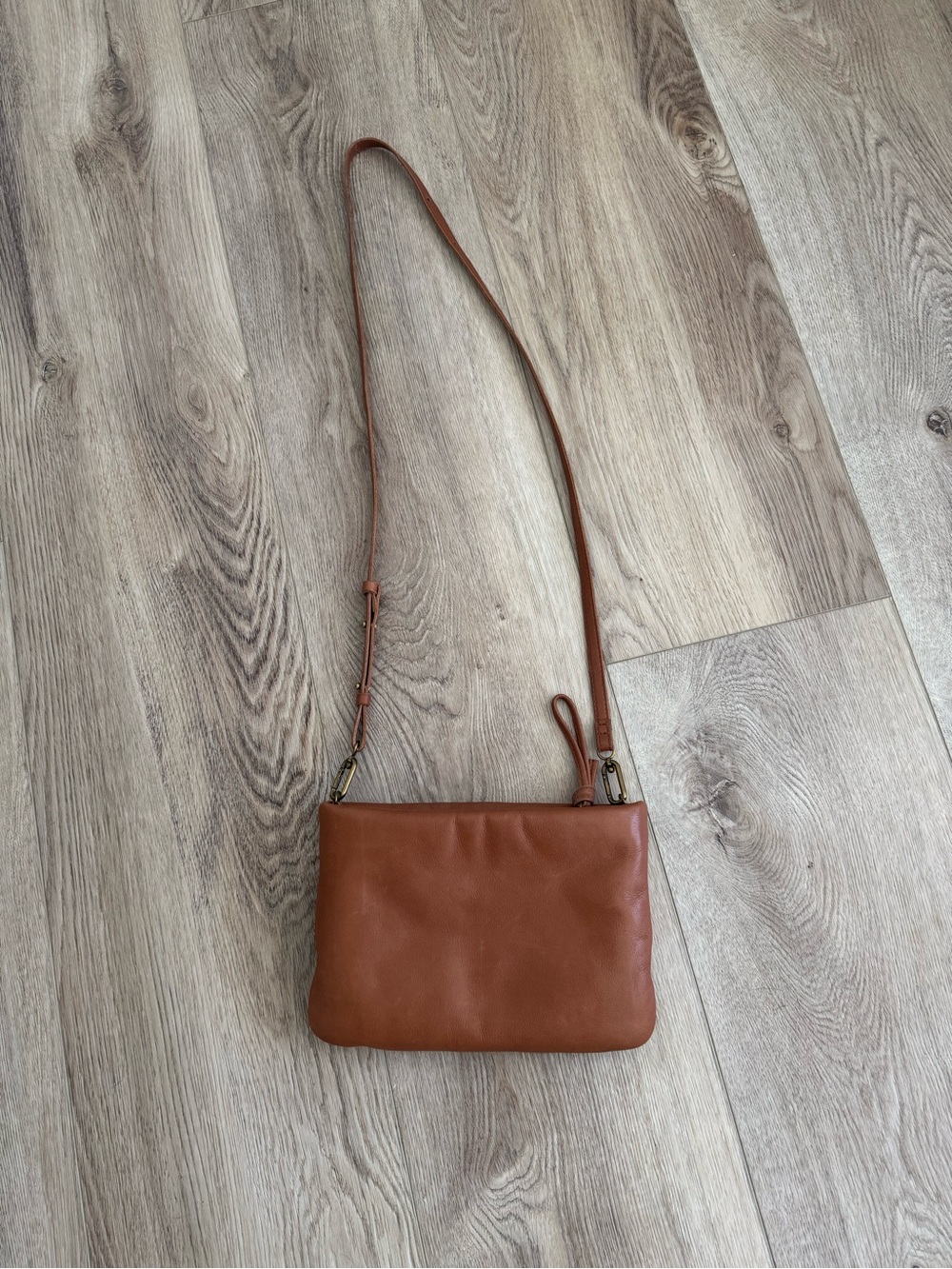 Madewell Cognac Brown Leather Crossbody Bag